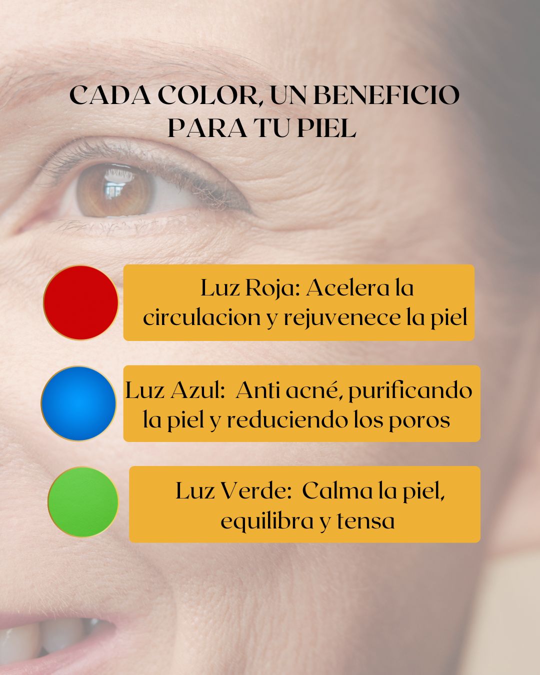 Masajeador Facial Antiage con Luz LED