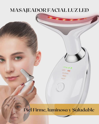 Masajeador Facial Antiage con Luz LED